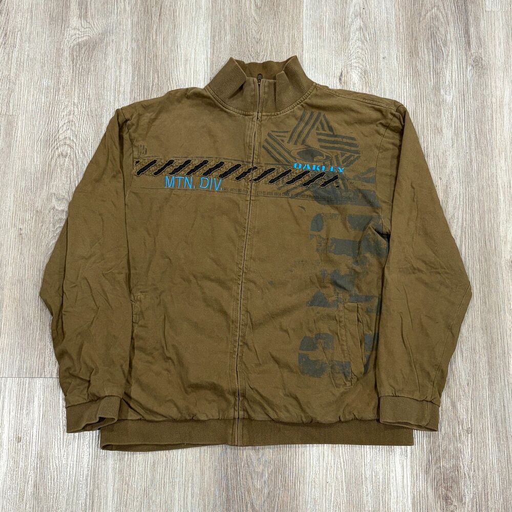 RARE Vintage Oakley Software Mountain Division Full Zip Sweatshirt Men's Size L